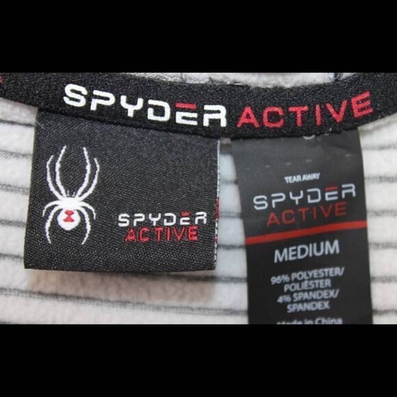 SPYDER FLEECE HOODIE FULL ZIP JACKET MENS SIZE MEDIUM ACTIVEWEAR - Picture 4 of 6